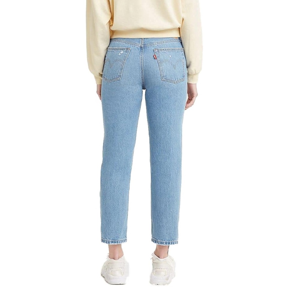 Levi's 501 High-Rise Straight Leg Crop Jeans Distressed Light Wash - 29 x 26 NWT - Picture 2 of 9